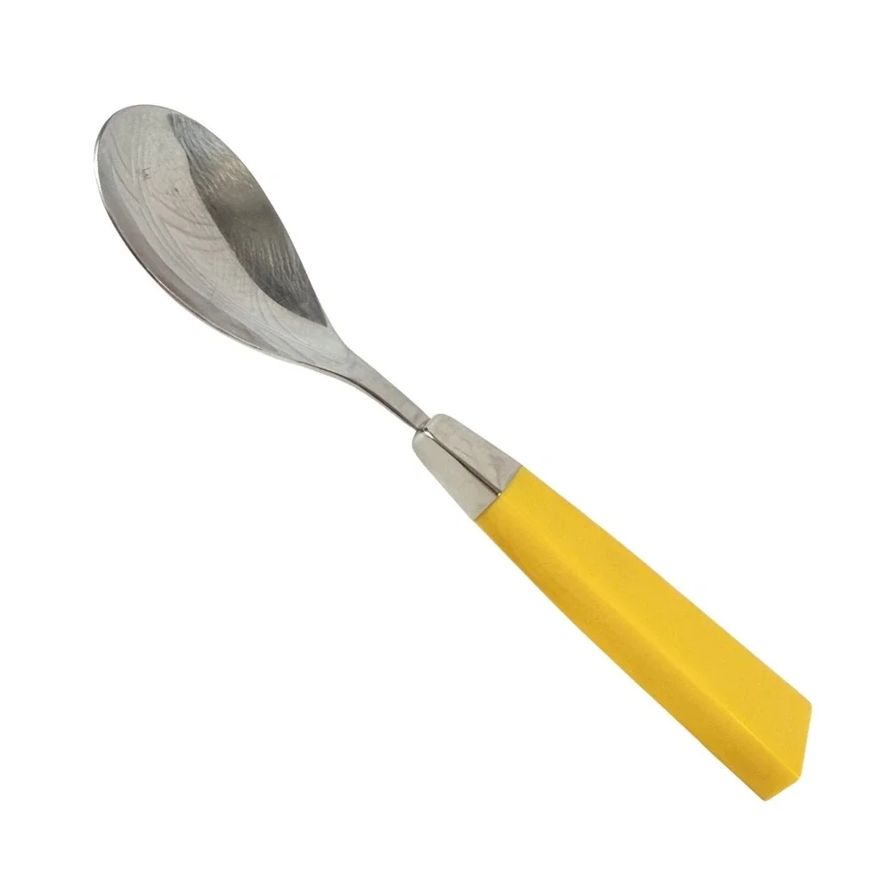 Vintage 1970s MCM Supreme Towle Yellow Spectro Flatware Large Soup Spoon